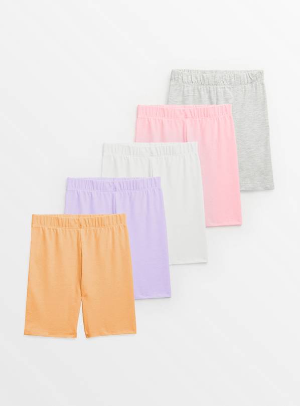 Pastel Plain Cycling Shorts 5 Pack 3 years